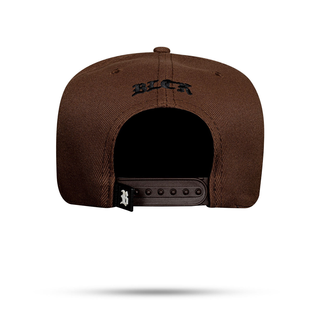 Gorra Snapback Básica Marrón Chocolate Logo Negro