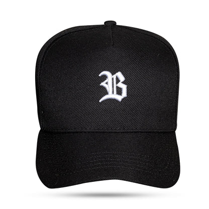 Gorra Snapback Basic Negra Logo Blanco