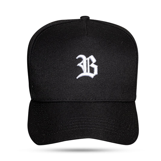 Boné Snapback Basic Preto Logo Branco