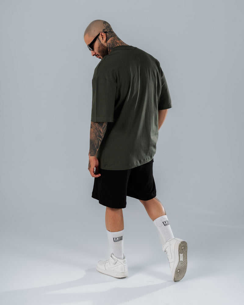 Camiseta Oversize Básica de Hombre Verde