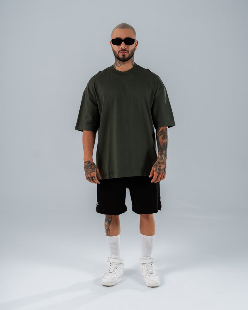Camiseta Oversize Básica de Hombre Verde