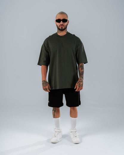 Camiseta Oversize Básica de Hombre Verde