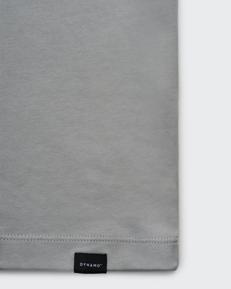 Camiseta Básica de Corte Relajado Gris Cemento